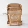 Portable Folding Rattan Beach Chair - Bamboo Frame, Suitable for Lawn, Pool Deck & Camping, Sun Lounger