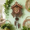 Vintage Wall Clock Wooden Battery Operated Retro Hourly Chimes Decorative Home Decor for Bedroom Living Room Study Wall Clock
