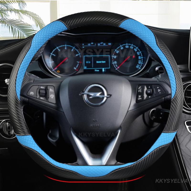 Car Steering Wheel Cover D Shape Leather For Opel Astra 2015-2021 Corsa Combo Mokka 2018-2021 Grandland X Insignia CT 2017-2022