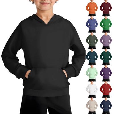 Boys Casual Fashion Long Sleeve Hooded Pocket Sweatshirt