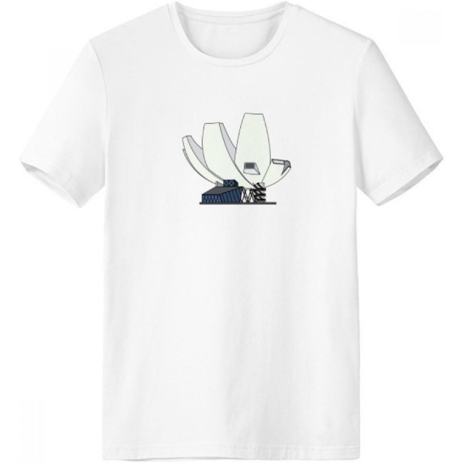 Singapore Art Science Museum Crew-Neck White T-shirt Spring Summer Tagless Comfort Sports T-shirts Gift S