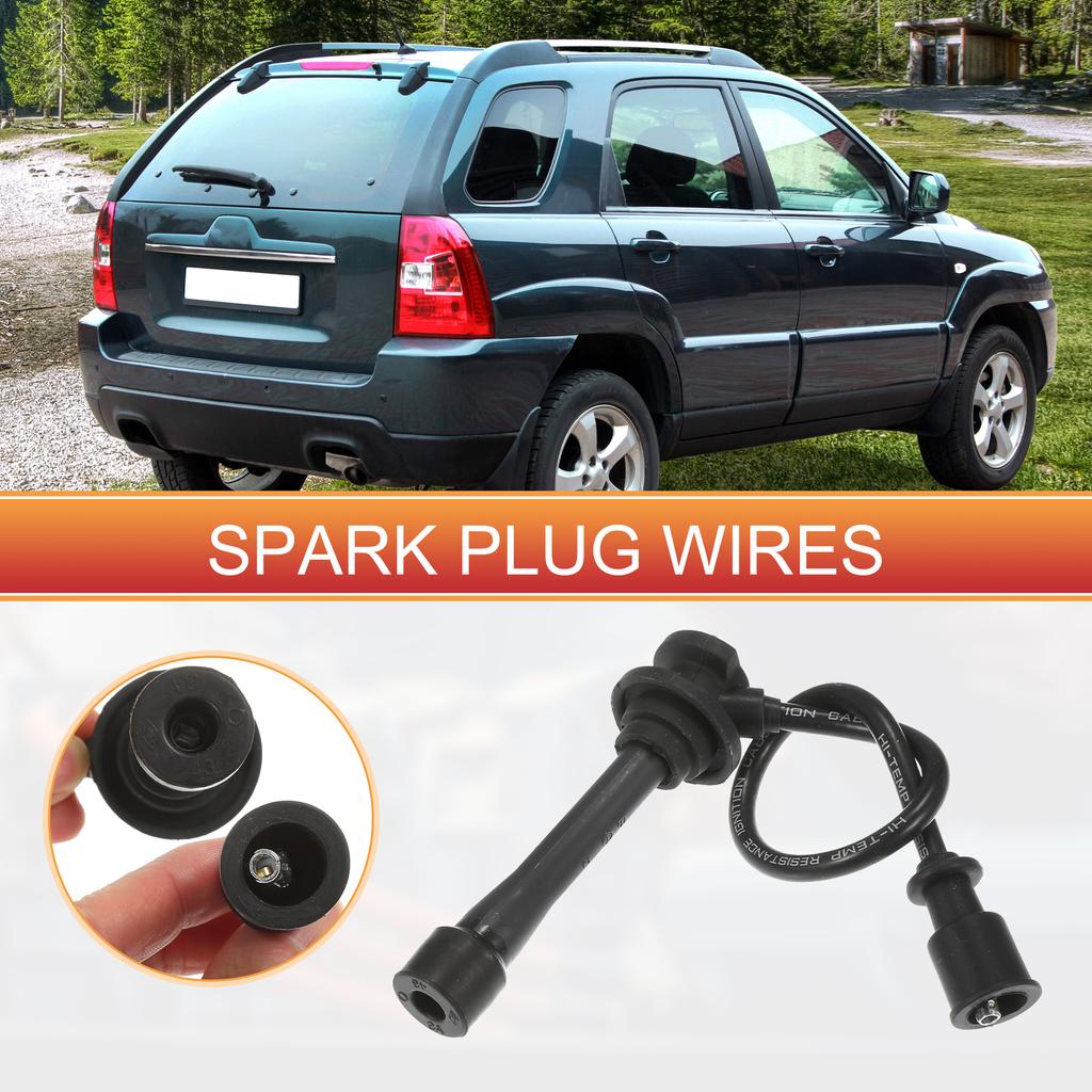 UXCELL 2 Pcs Spark Plug Wire Ignition Coil Cable No.0K01318160B for Kia Sportage 95-02