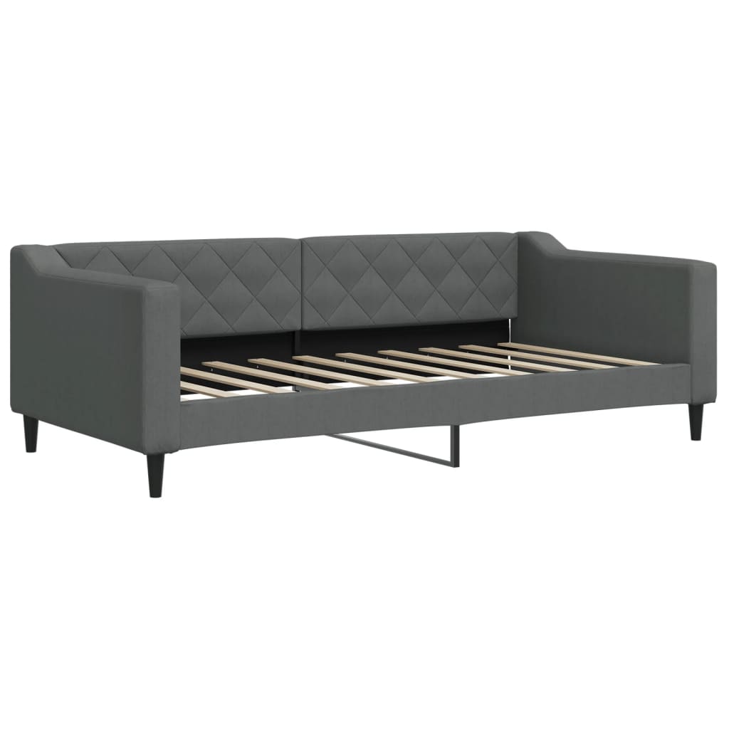 Daybed Dark Grey 90x190 Cm Fabric