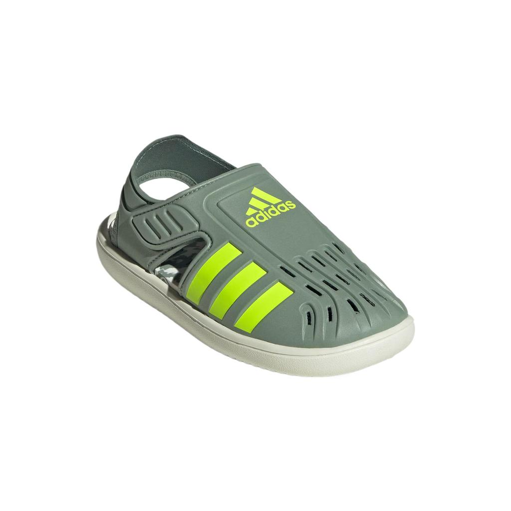 Adidas Water Sandal PVC Fabric Comfortable Stylish Aesthetic Simple Low Top Kids Sandals Kids Sandals Silver-Grey Bright-Lemon-Yellow Ivy-Green JH9502