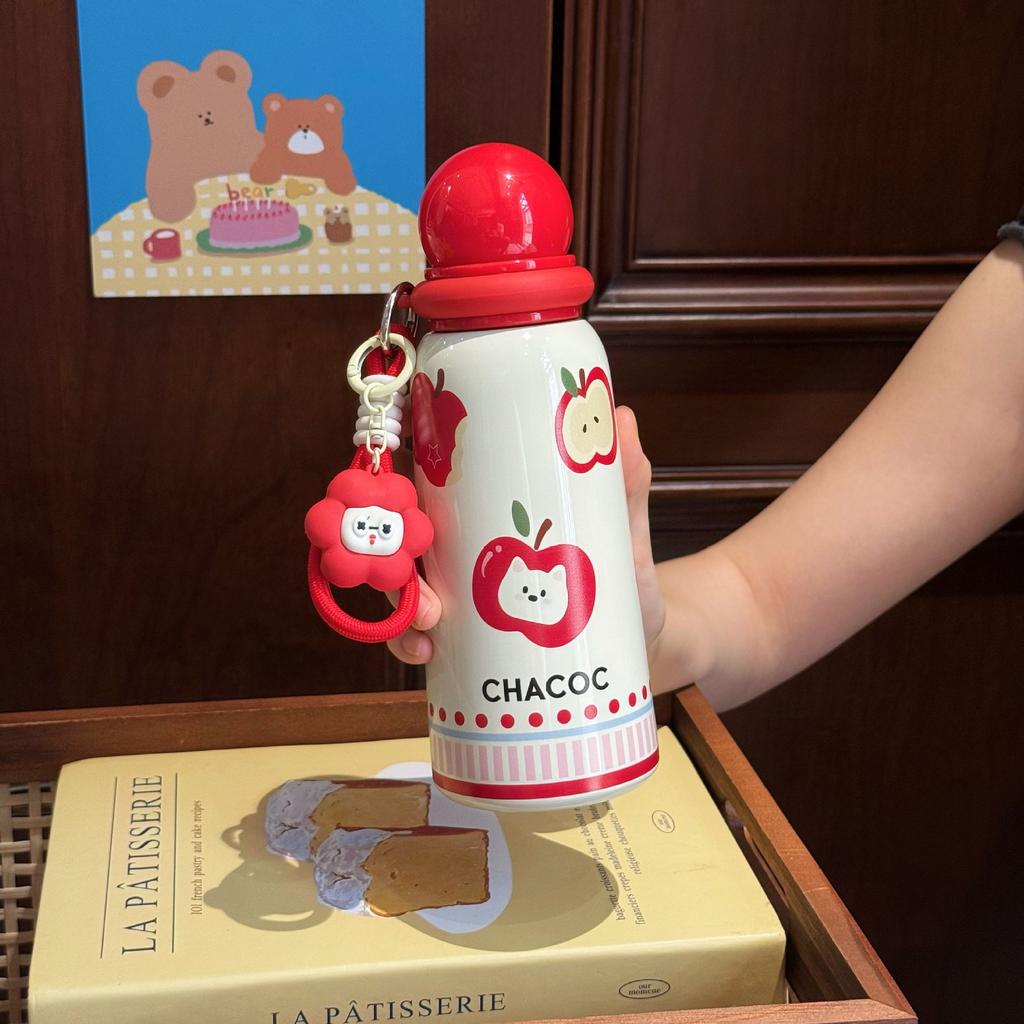 Creative Cartoon Thermos Cup for Girls, High-value Direct Drinking Water Cup, Cold-keeping, Portable and Cute Student Accompanying Cup Gifts