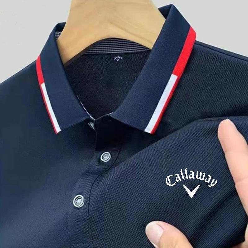 

Callaway Embroidered 2025 Новая летняя рубашка поло для мужчин Высококачественная повседневная удобная и дышащая футболка с коротким рукавом для мужчин L