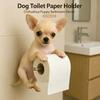 Cute Dog Resin Toilet Paper Holder, Decorative Tissue Rack For Home Bathroom Ornament