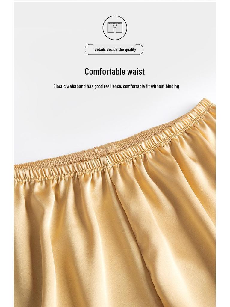 Women's Anti-Exposure Lace Safety Shorts, Lightweight & Non-Curling, Plus Size, Loose Fit for Summer.