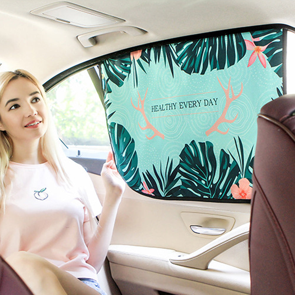 Car Magnetic Curtain In The Car Window Sunshade Cover Cartoon Universal Side Window Sunshade UV Protection For Kid Baby Children