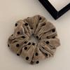 Laid-back and Retro Plush Polka Dot Large Intestinal Hair Band, High-end and Elegant Hair Tie, Women's Ponytail Hair Tie