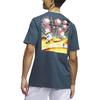 Adidas T Shirts Men's Peacock Blue Crew Neck Moderate Straight Fit IM4614