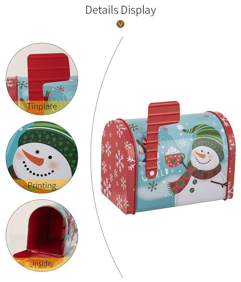 Haobei Weihnachtsbriefkasten Blech Geschenk- und Süßigkeitenbox Ornamente
