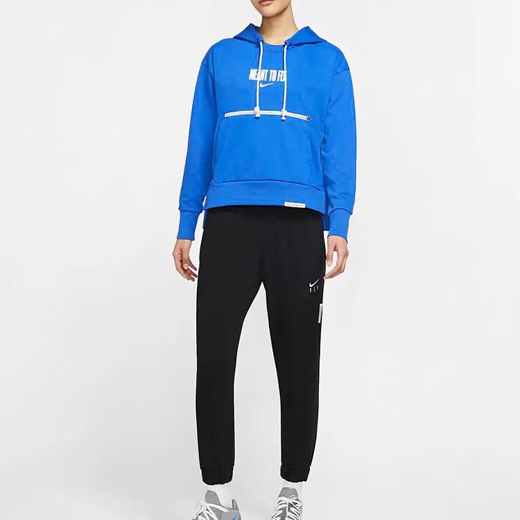 Nike Sweatshirts Women's Royal Blue Hooded Moderate Regular (Unisex) Sweatshirts CZ6601 405
