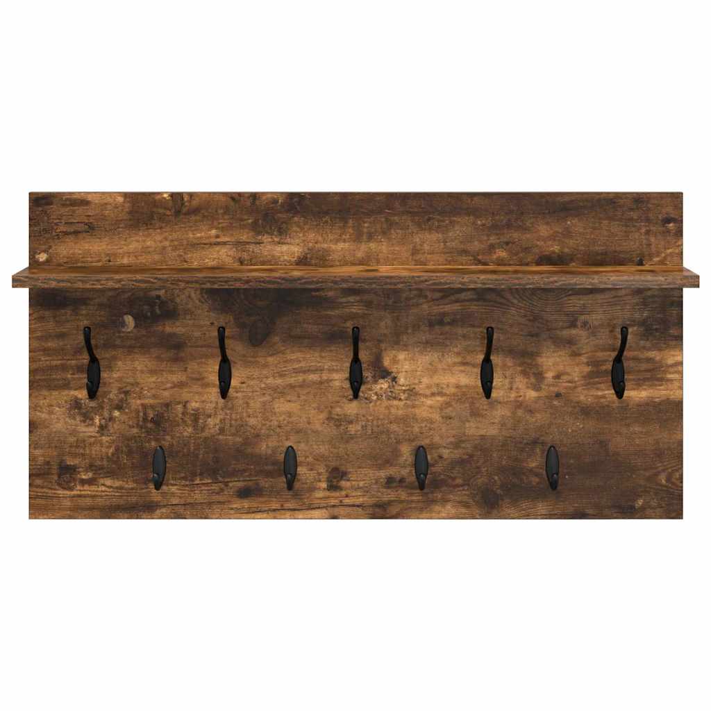Wall Mounted Nightstand Smoked Oak 80 x 40 x 12 cm
