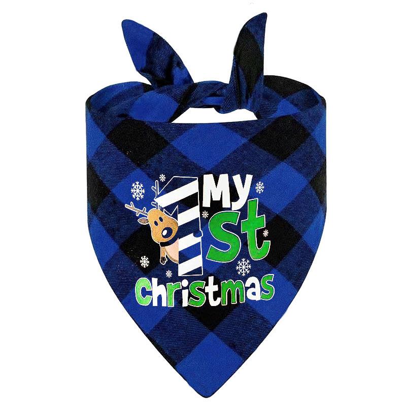 New Christmas Dog Saliva Towel Cat Triangle Towel Small and Medium Dog Bib Pet Snood Ornament