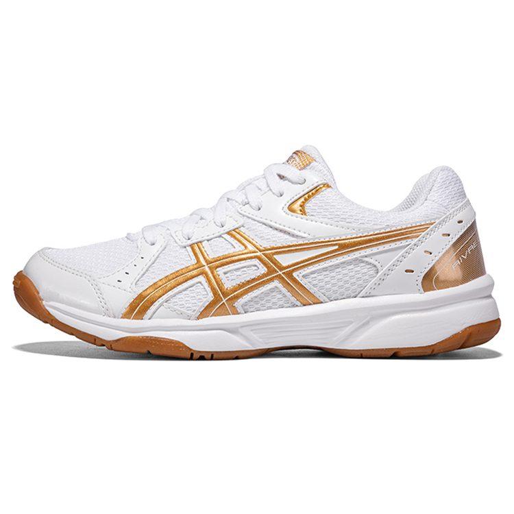 ASICS River CS Abrasion Resistant, Breathable, And Lightweight Support Low top Table Tennis Shoes Men's White Gold 1053A034-103