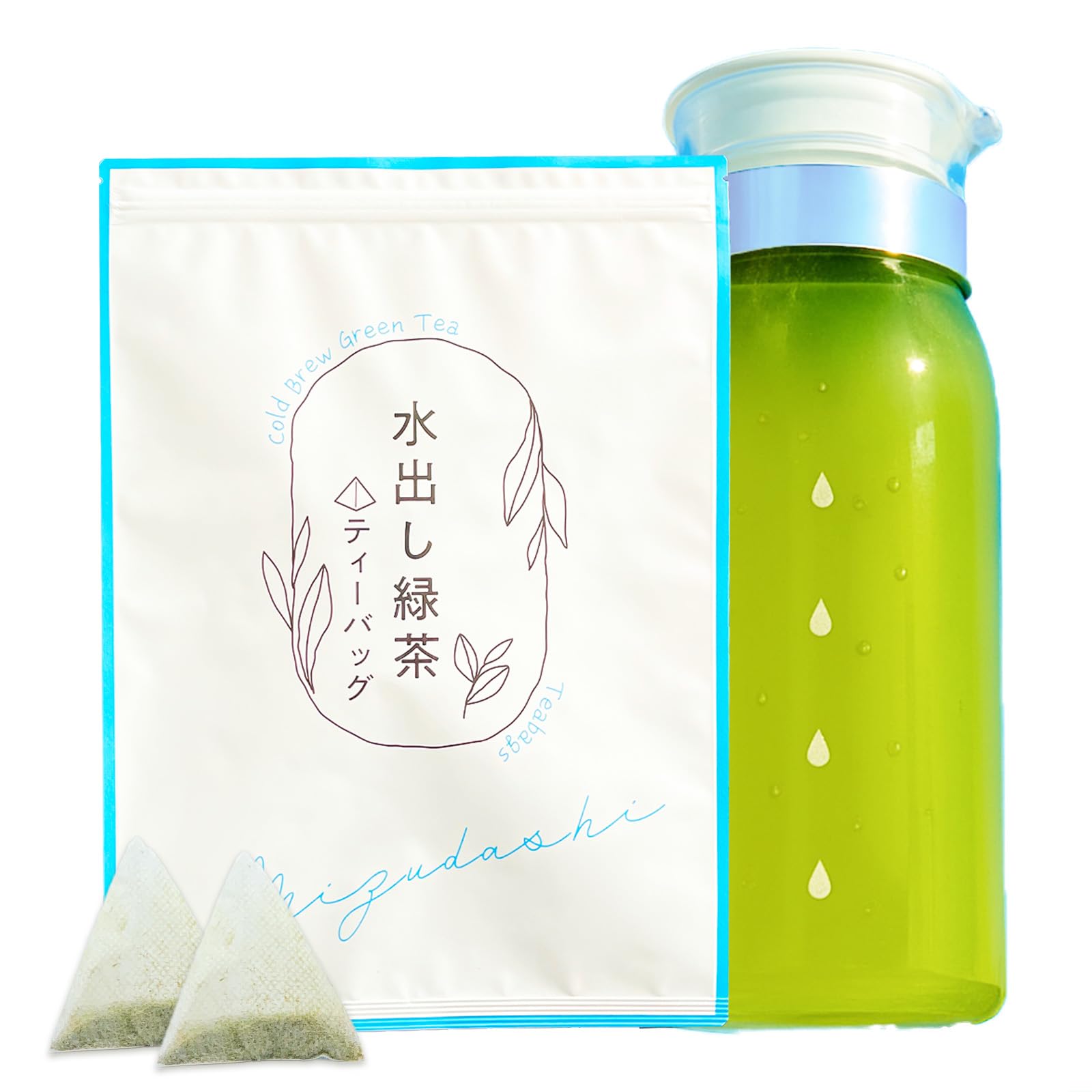 Mizutama Farm Cold Brew Green Tea Tea 5g x 50 bags Brew Iced Japanese Tea Cold Brew 50 Bags, [Cold Tea, Tea, 1L] (Tea, Tea, Bags, Deep-Steamed Tea,