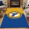St. Louis Blues Logo Design Patterned Carpet, Non Slip Mat Suitable for Living Room and Bedroom Sofas