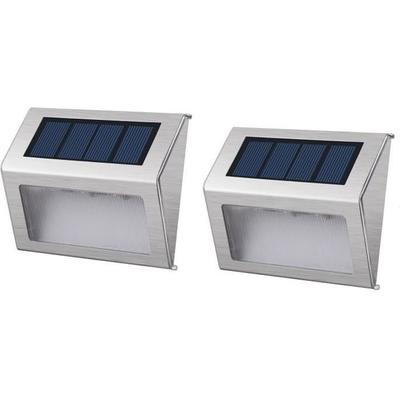 Waterproof Outdoor Solar Wall Spotlight - LUMISKY - 3 White LEDs - 2 Lighting Modes