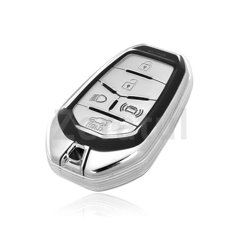 

TPU Car Remote Shell Fob Holder Key Case Cover For Ssangyong Rexton Y400 Y450 G4 2021 2022 Keyless Protector Accessories прозорий