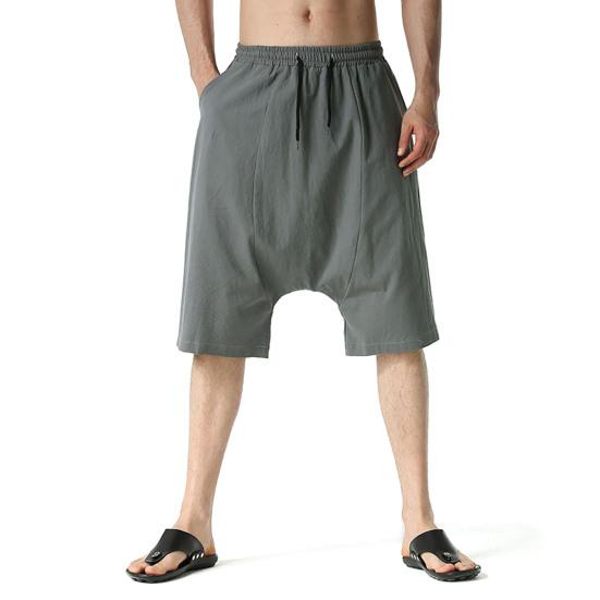 Buy Men Baggy Shorts Solid Color Drop 