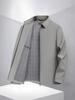 Men's Business Casual Zipper Jacket - Solid Color, Simple Cadre Style for Spring/Autumn