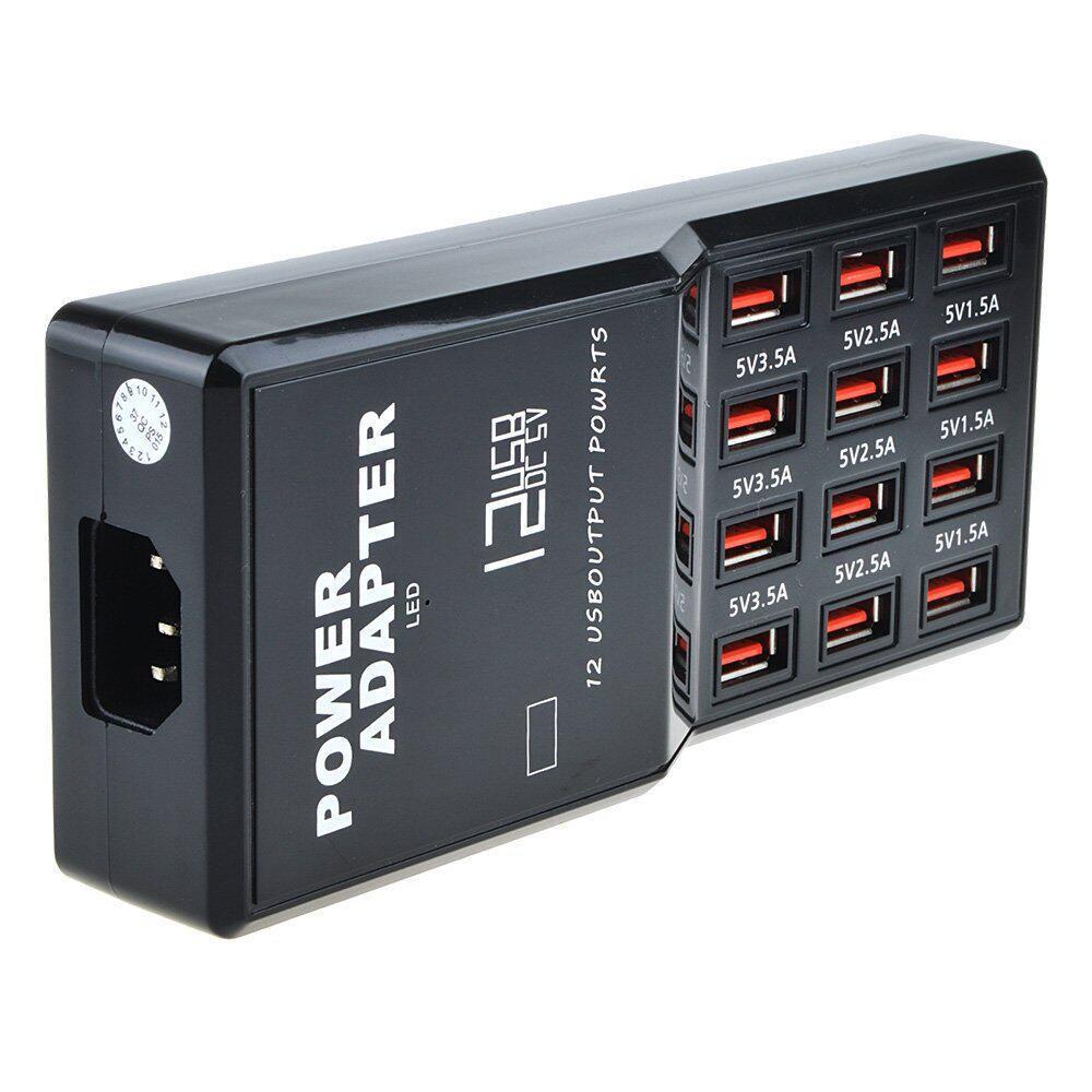100W Multi-Port USB Charger, 12-Port and 20-Port Options for Simultaneous Phone Charging