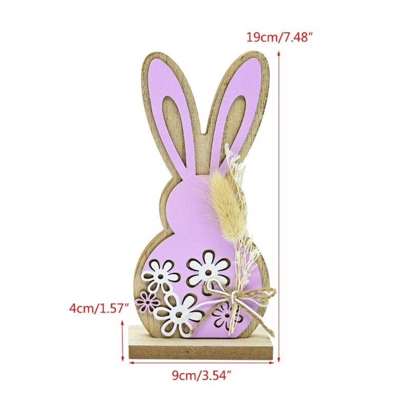 Easter Bunnies Table Wooden Signs Bunnies Shape Farmhouse Decor Spring Bunnies Wood Tabletop Ornaments Easter Decoration