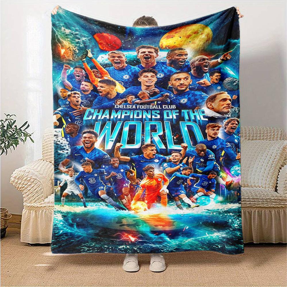 Chelsea Fc Football Player Blanket Soft & Cozy Great for Livingroom Bedding Office Four Seasons Multipurpose Stylish Decor
