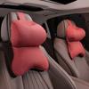 Car Neck Pillow Ergonomic Breathable Car Headrest Neck Cushion with Elastic Strap Adjustable Cervical Support Pillow for Neck Pain Relief