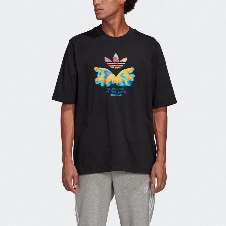 Adidas Originals Graphic Tee With Retro Print Men Tops Black GK7182