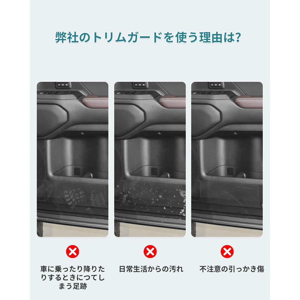 HUAHAO Toyota Alphard Vellfire 40 Series Door Kick Guard, Vellfire 40, Door Guard, Scratch