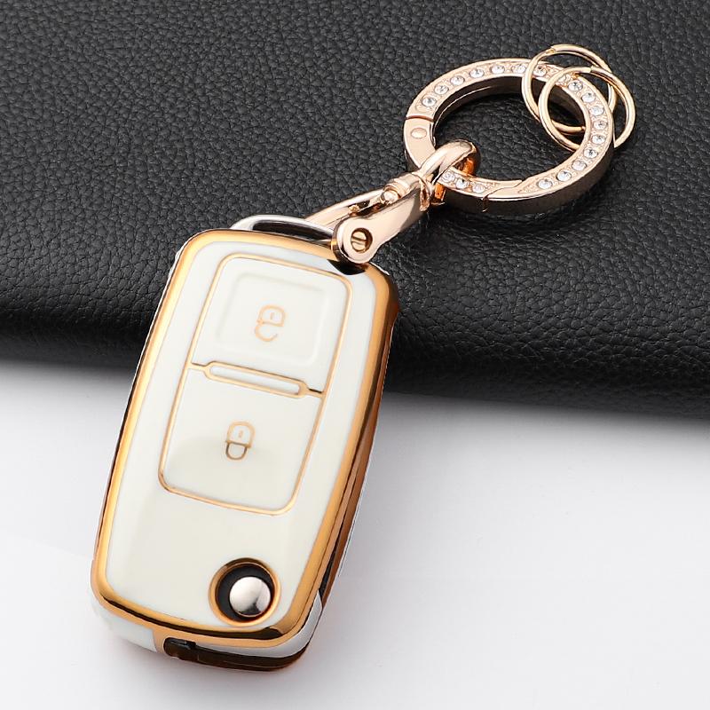 New Tpu Car Key Case Cover Shell For Vw Volkswagen Polo Tiguan Passat Golf Jetta Lavida Skoda Octavia 2 3 Button Accessories