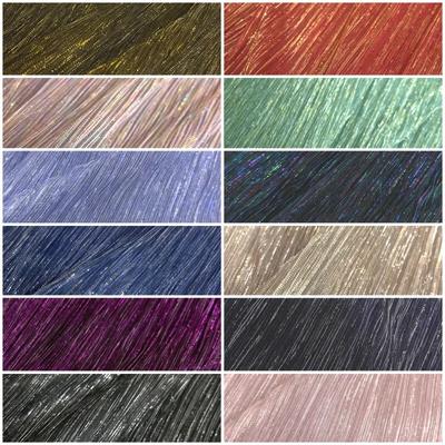 1.5m Soft Tulle Pleated Fabric Bark Wrinkle Texture By The Meter for Wedding Decoration Clothes Sewing Anti-wrinkle Cloth Glossy
