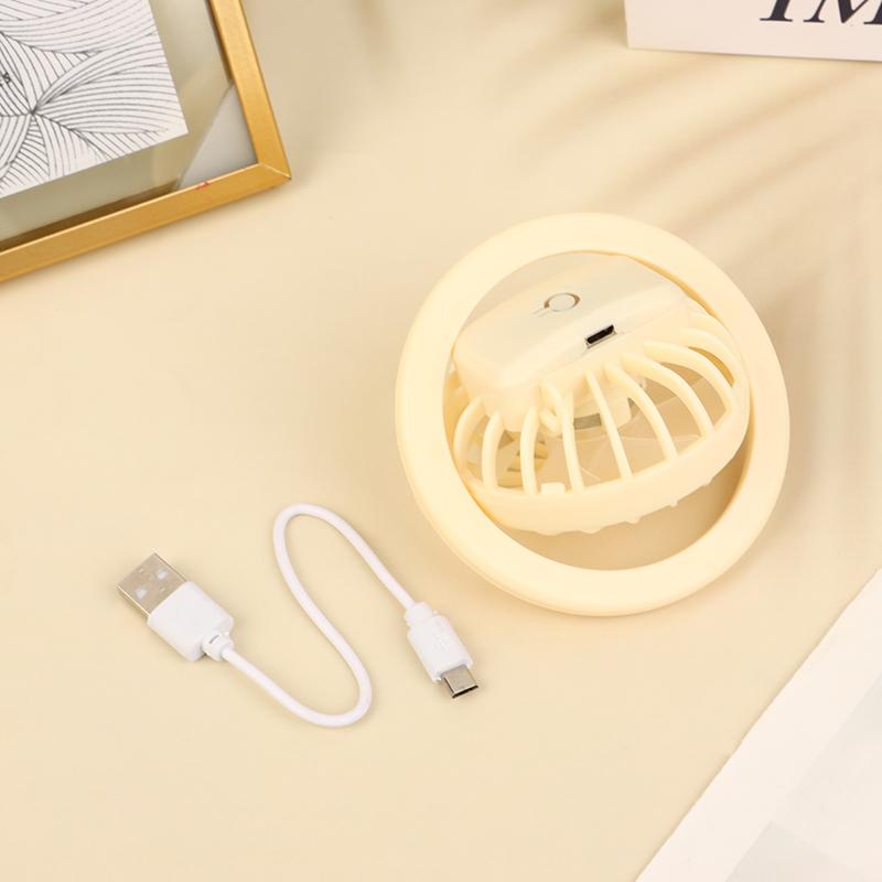 Usb Charging Fan 360° Rotating Small Fan Cooling Fan Portable Fan For Children Summer Fan Hat Accessories
