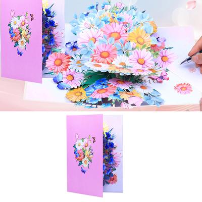 Aufwändige handgefertigte 3D-Gänseblümchenkarte Helle Gänseblümchen 3D-Überraschungskarte Grußkarte für Geburtstag Weihnachten Muttertag