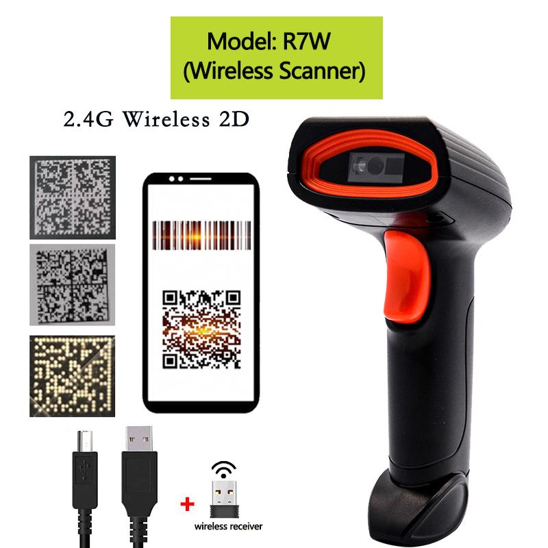 

Ручной сканер штрихкода Проводной или Беспроводной или Bluetooth Сканер штрихкода 1D 2D Сканер qr-кода Кода Datamatrix PDF417