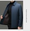 Men's Wool-Lined Cotton Jacket: Winter Business Casual, Thickened Lapel for Middle-Aged Men