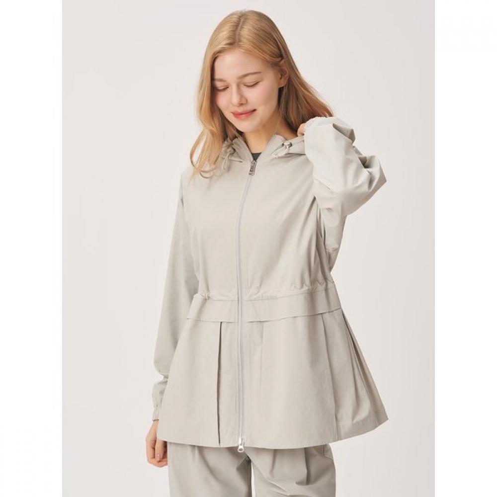 Huit Hooded Big Pocket Half Jumper Htwjp6i05t