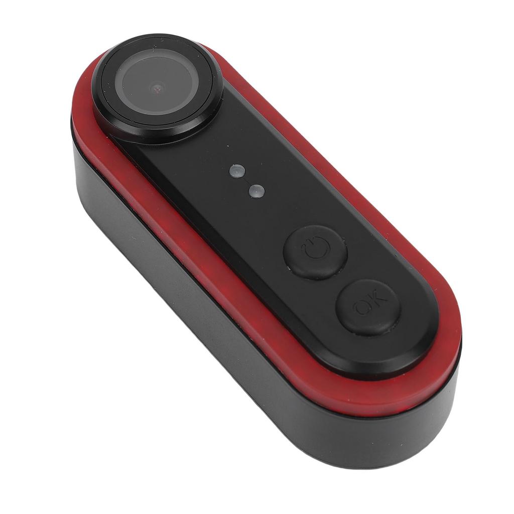 Sykkelkamera 1080P 150 graders vidvinkel IPX6 vanntett oppladbart sykkel bakkamera med baklys APP