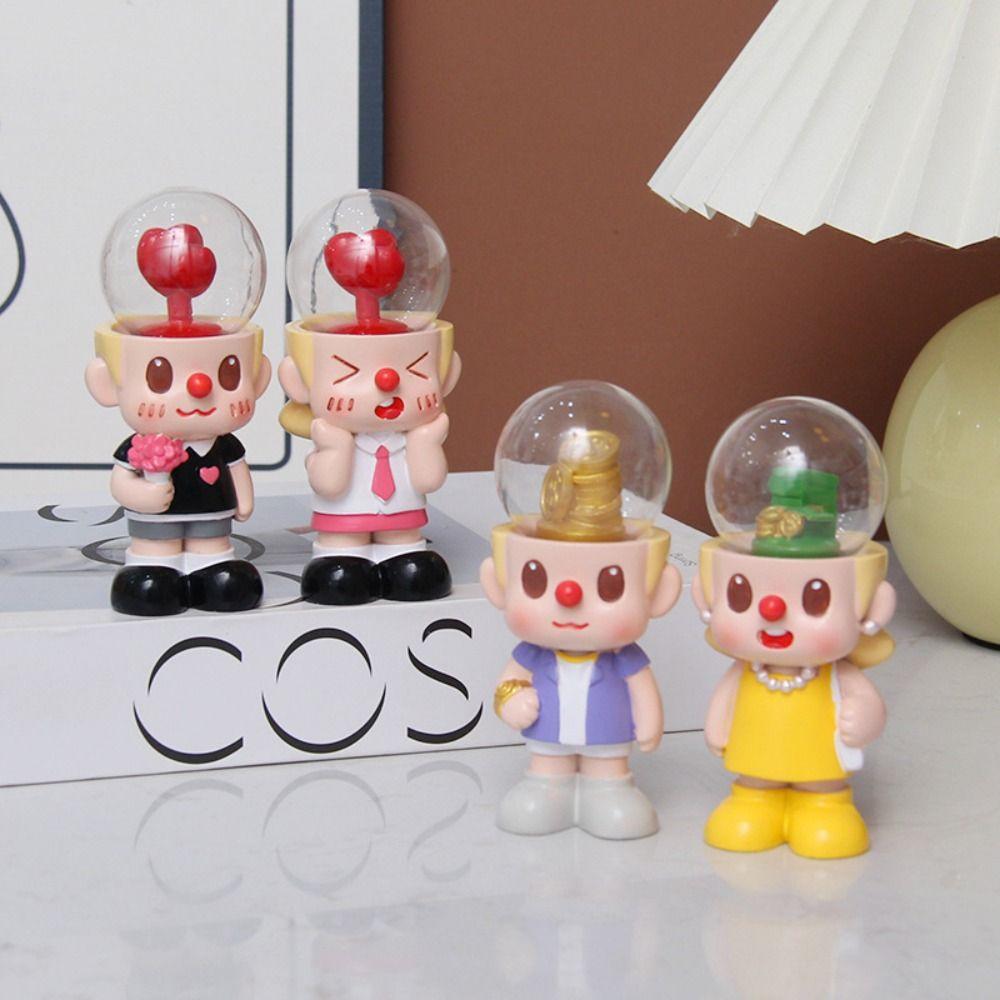 Resin Couple Model Figure Toys Emotional Stability Romantic Brain Couple Ornament  Birthday Gift