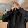  Fleece Lined Zip Up Hoodie Men's Oversized Warm Sweatshirt Winter Casual Jacket