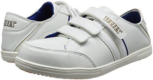 Tartex Safety Work Shoes AZ51632, Heel Tread, Steel Toe Cap, Velcro Closure, 3E, White, Size 26.5 cm