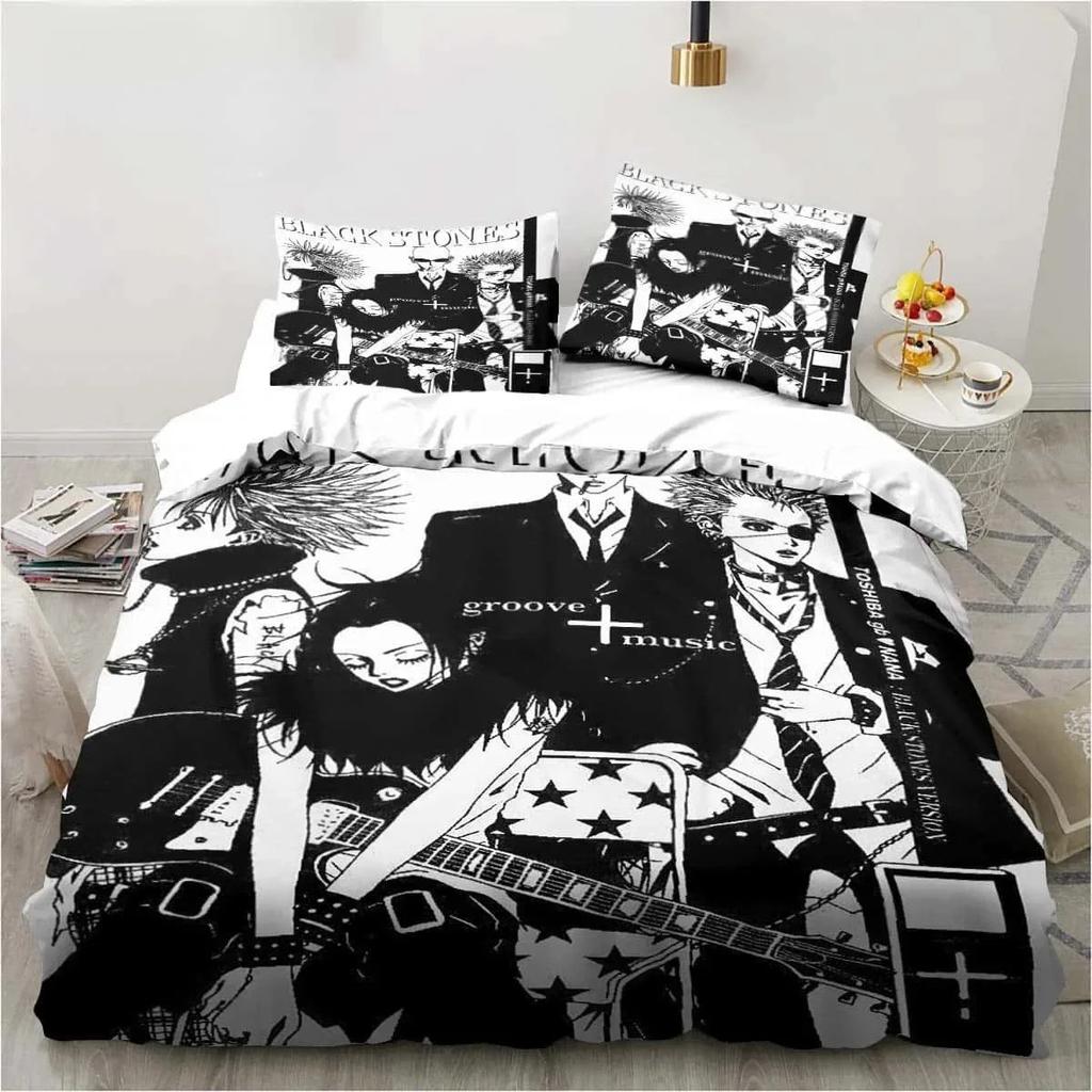 Anime Bedding Set N-NANA M-Manga 3D Printed Duvet Cover Set With 1-2 Pillowcases Single Twin Double Size For Girls Bedroom Decor