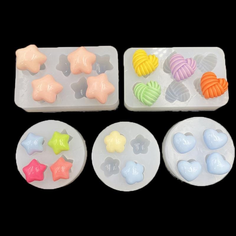 Handmade Earring Silicone Mold With Star Heart Fruit Designs For Custom Jewelry Accessories Creation