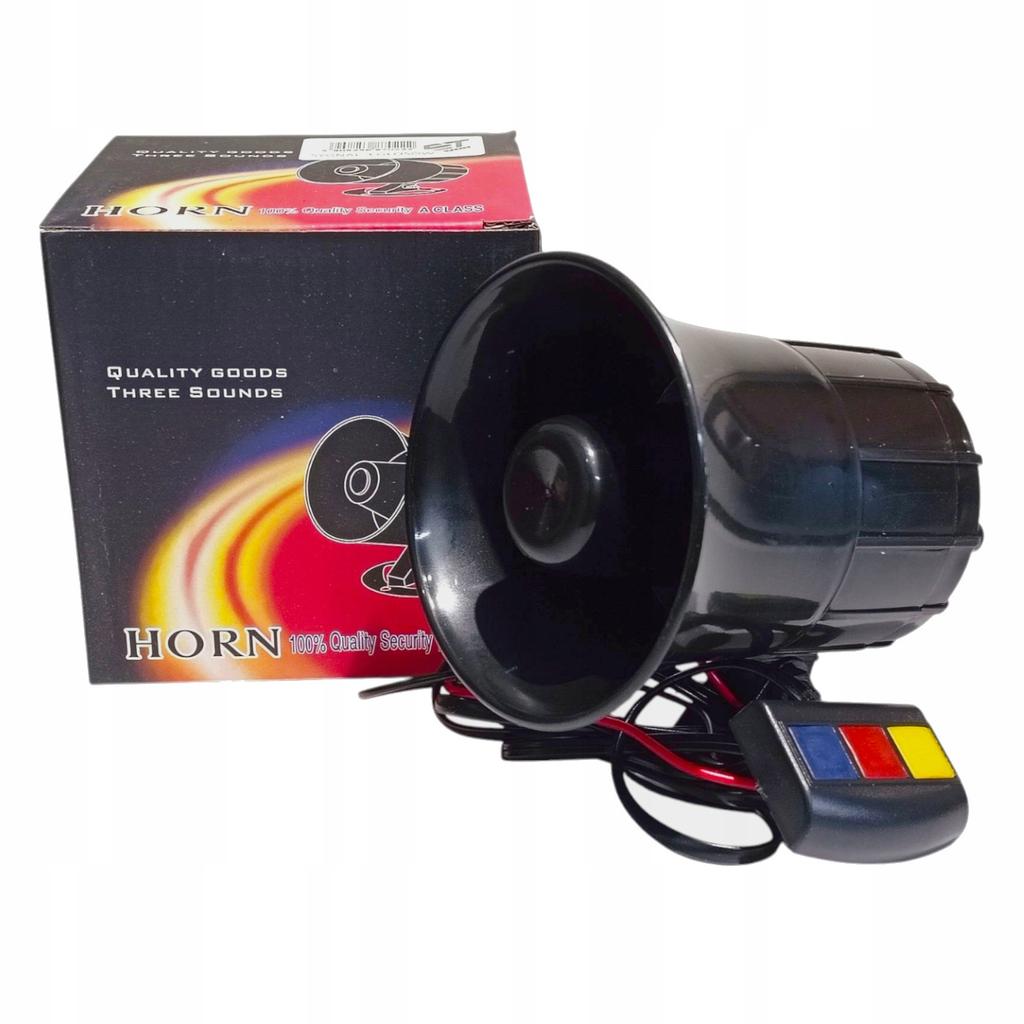 3-Ton Car Siren with 12V Panel Strong Horn Police Firefighter Horn