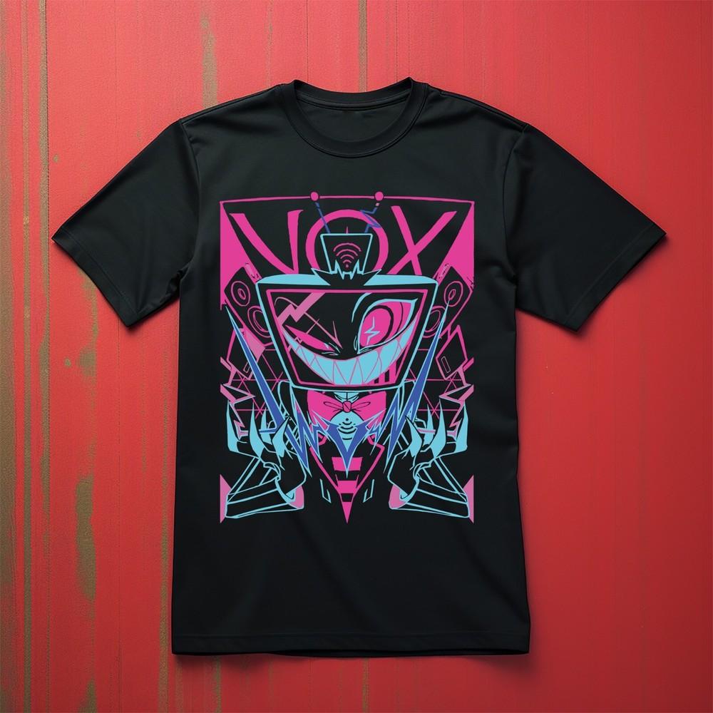 

вокс футболка, вокс вэгги футболка, вокс пфп, улыбка аластора, чарли, вэгги, аниме S