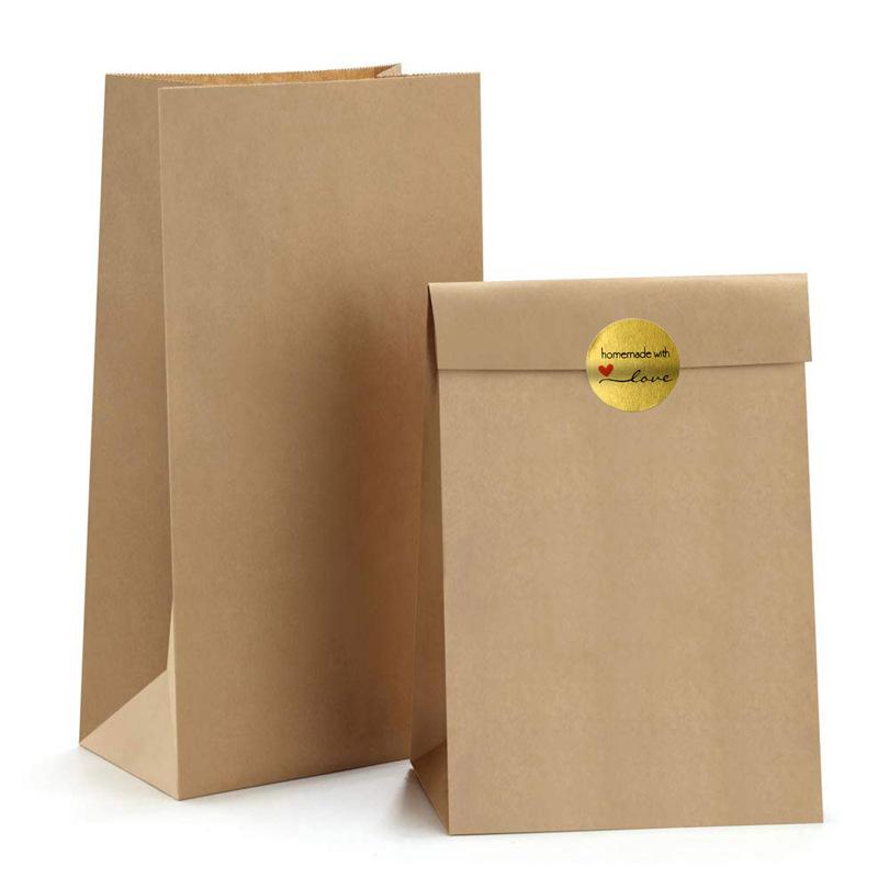 Runde goldene „Homemade With Love“-Aufkleber, Siegeletiketten, Scrapbooking, Schreibwarenaufkleber, handgefertigte Lebensmittel-Siegelaufkleber, 100–500 Stück