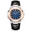 PLADEN Mens Quartz Watch Stainless Steel Waterproof Luminous Casual Sports Wristwatch