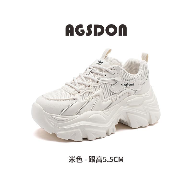 Augustine platform dad shoes women's 2025 new autumn mesh lightweight casual sports shoes show small ins